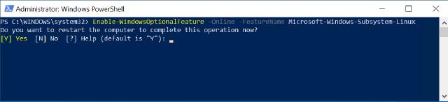 Enable WSL Enable WSL