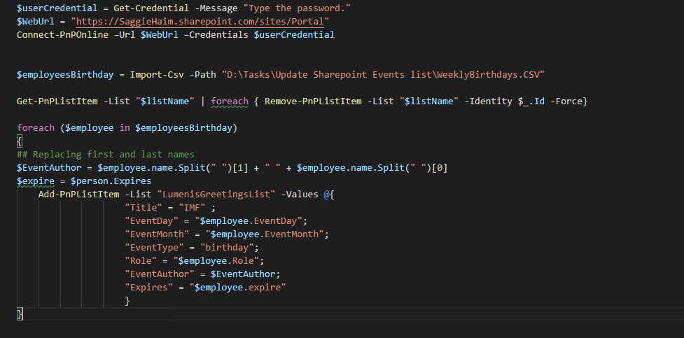 Updating SharePoint online list with Powershell the easy way
